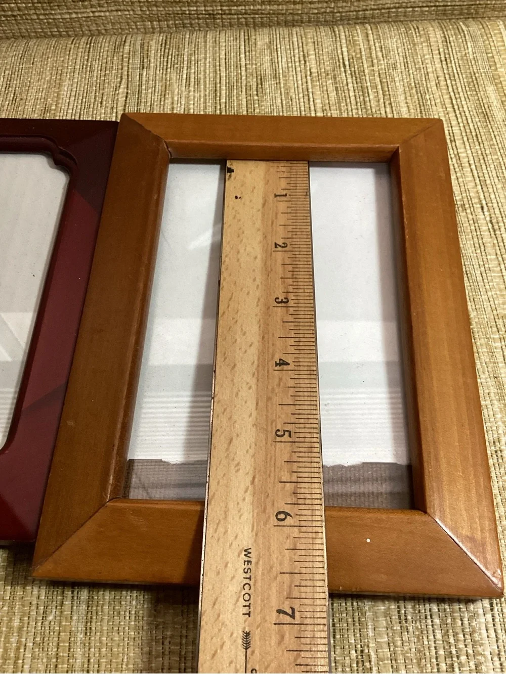 Classic Brown Wood Photo Frame Set 2 4x6 1 5x7